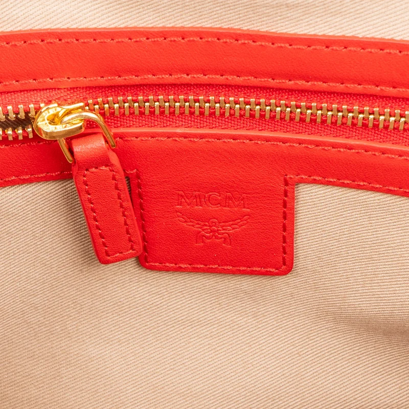 MCM Monogram Visetos Pebbled Leather OX Clutch