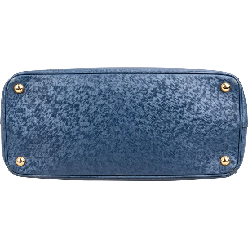 Prada Blue Saffiano Leather Large Galleria Handbag