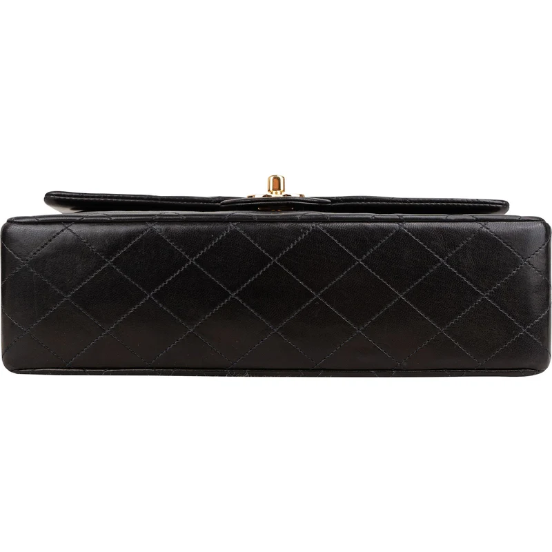 Chanel Quilted Lambskin 24K Gold Medium Double Flap Shoulder Bag