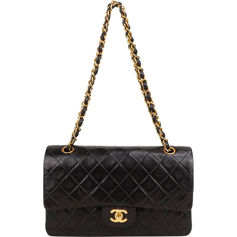 Chanel Quilted Lambskin 24K Gold Medium Double Flap Shoulder Bag