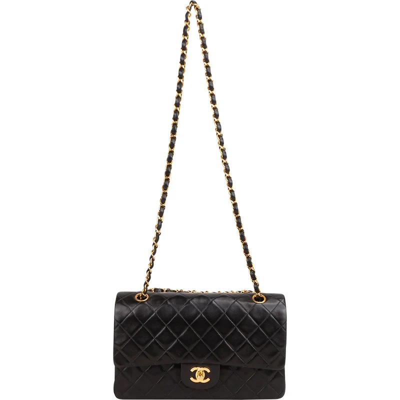 Chanel Quilted Lambskin 24K Gold Medium Double Flap Shoulder Bag