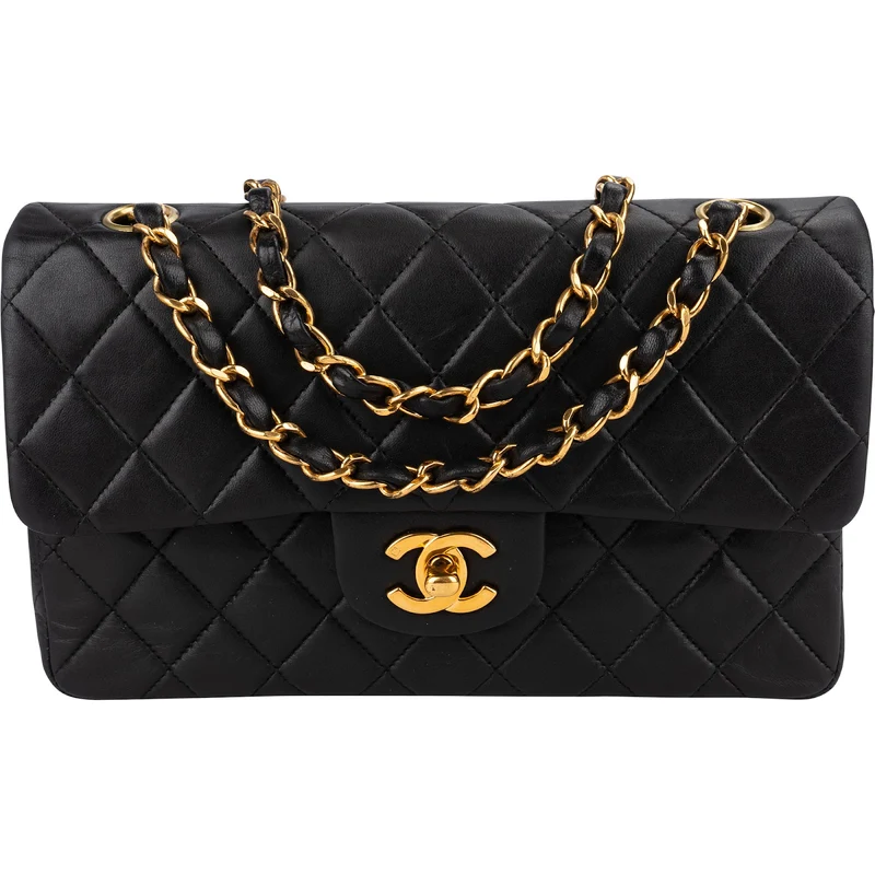 Chanel Quilted Lambskin 24K Small Double Flap Shoulder Bag