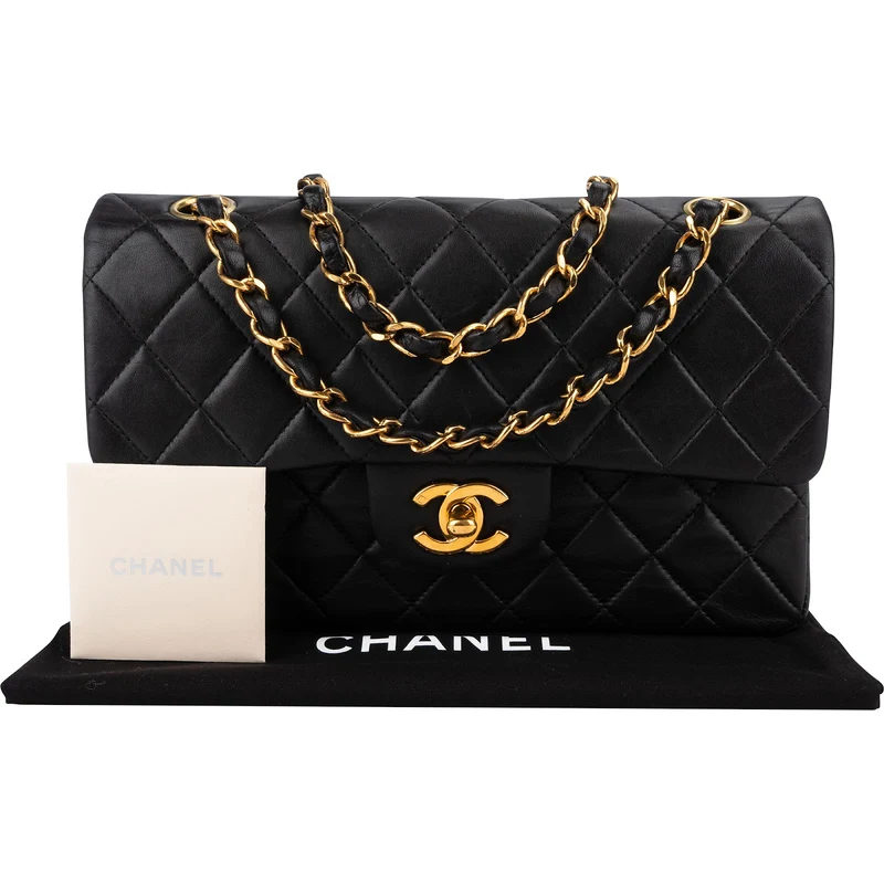 Chanel Quilted Lambskin 24K Small Double Flap Shoulder Bag