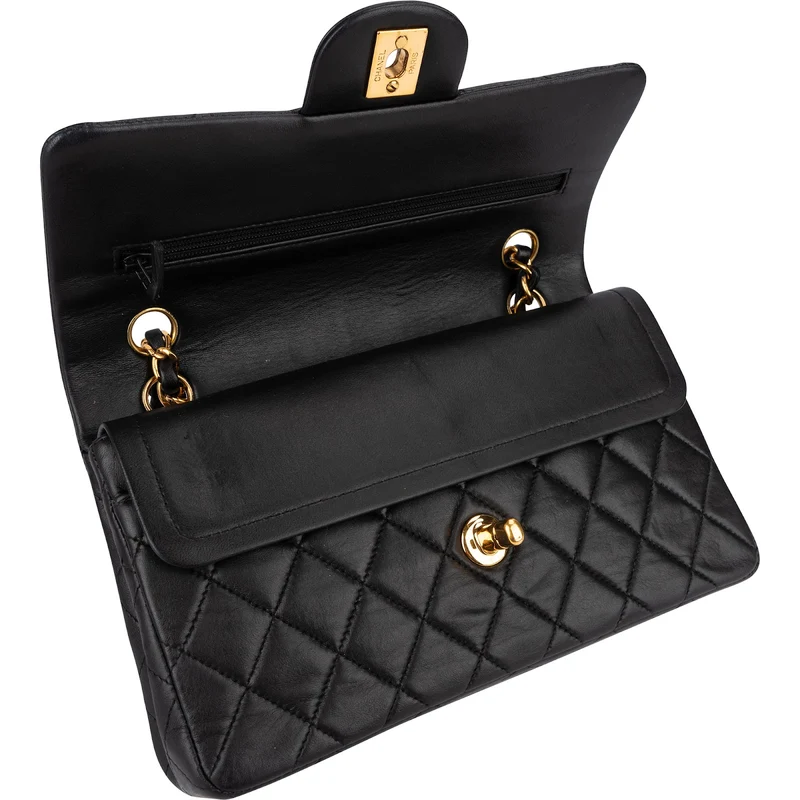 Chanel Quilted Lambskin 24K Small Double Flap Shoulder Bag