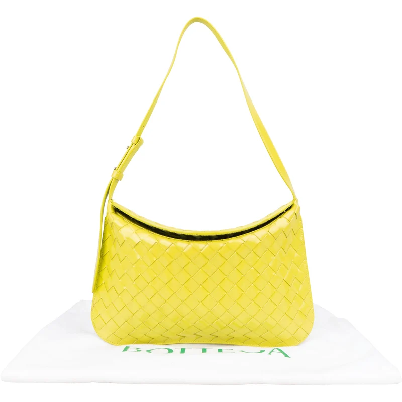 Bottega Veneta Intrecciato Patent Leather Brick Cassette Shoulder Bag