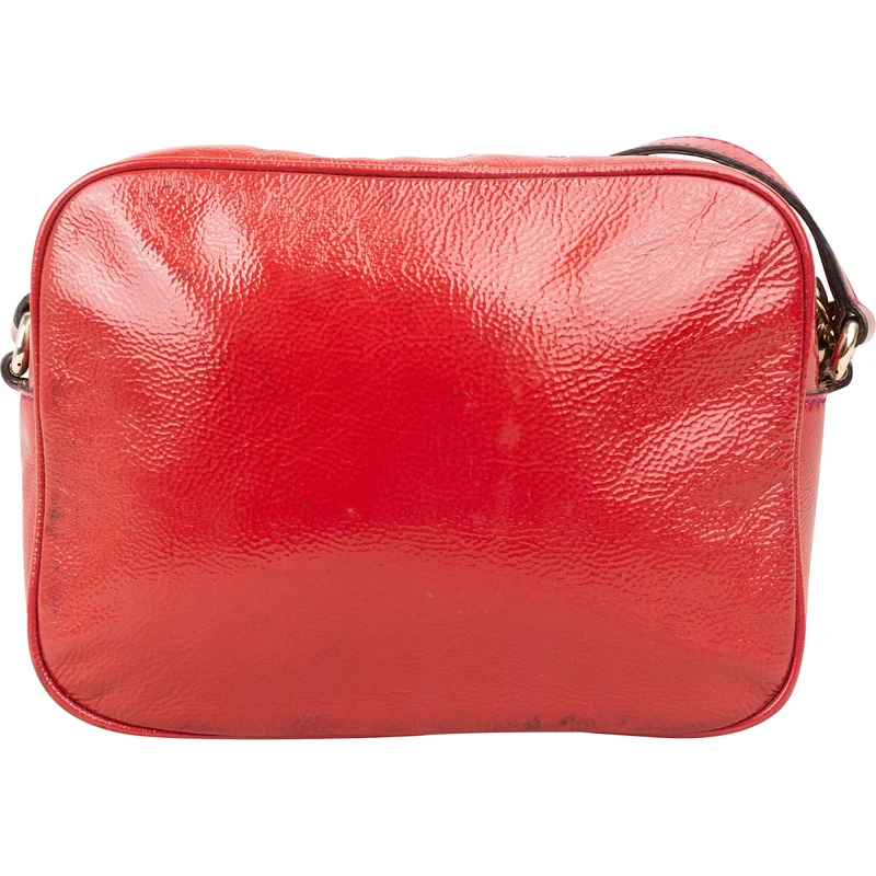 Gucci Patent Leather Soho Disco Camera Crossbody Bag