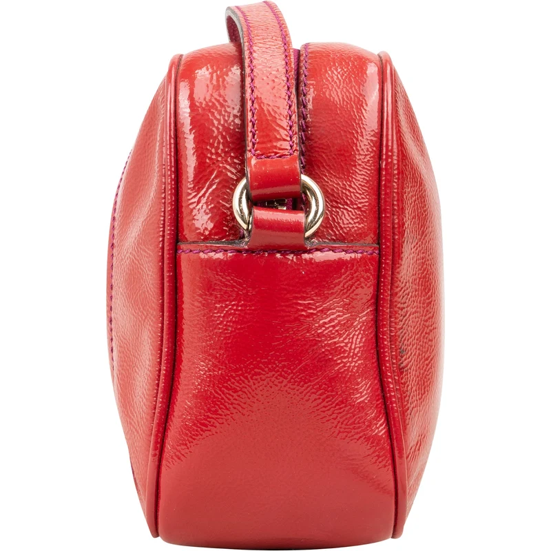 Gucci Patent Leather Soho Disco Camera Crossbody Bag