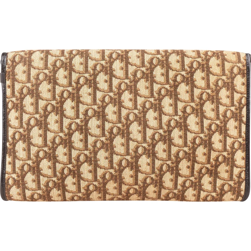 Christian Dior Monogram Oblique Canvas Vintage Chain Shoulder Bag