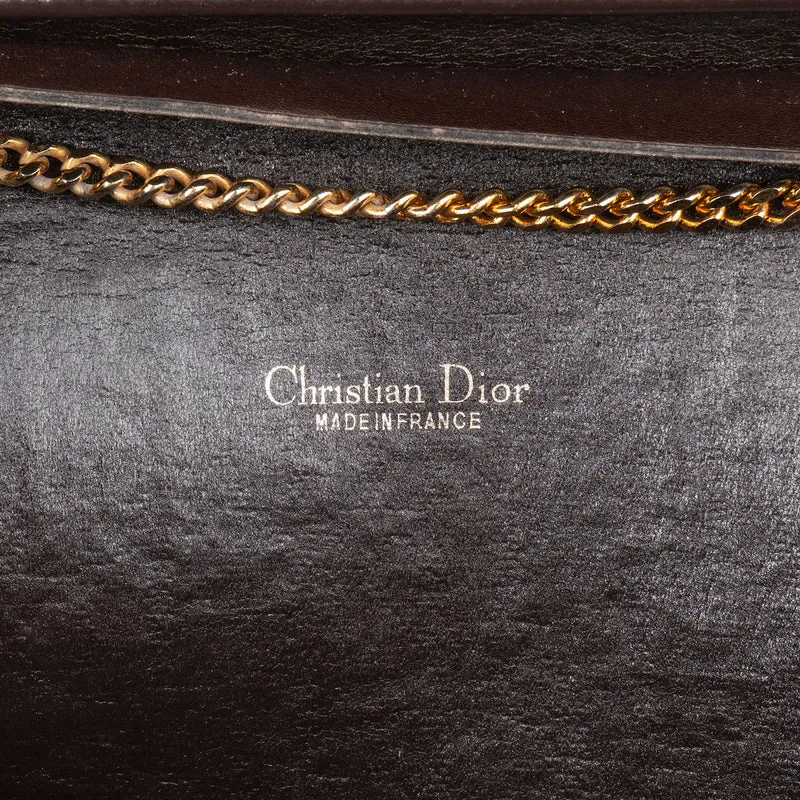 Christian Dior Monogram Oblique Canvas Vintage Chain Shoulder Bag