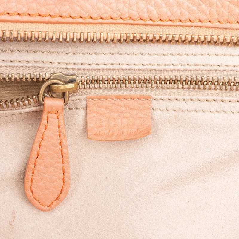 Céline Drummed Calfskin Mini Luggage Tote Handbag