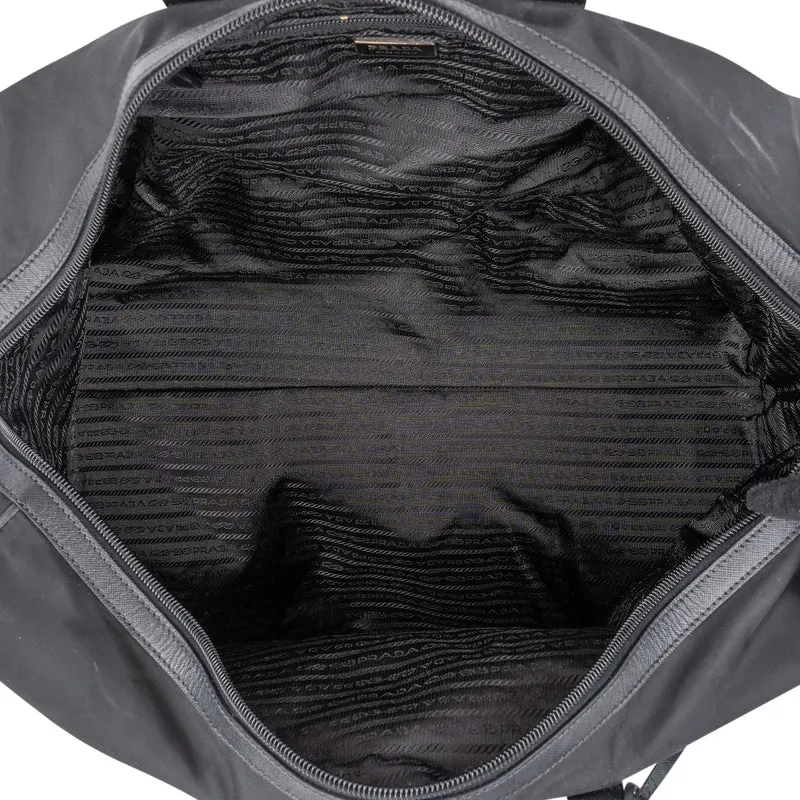 Prada Tessuto Nylon Saffiano Leather Duffle 50 Travel Bag