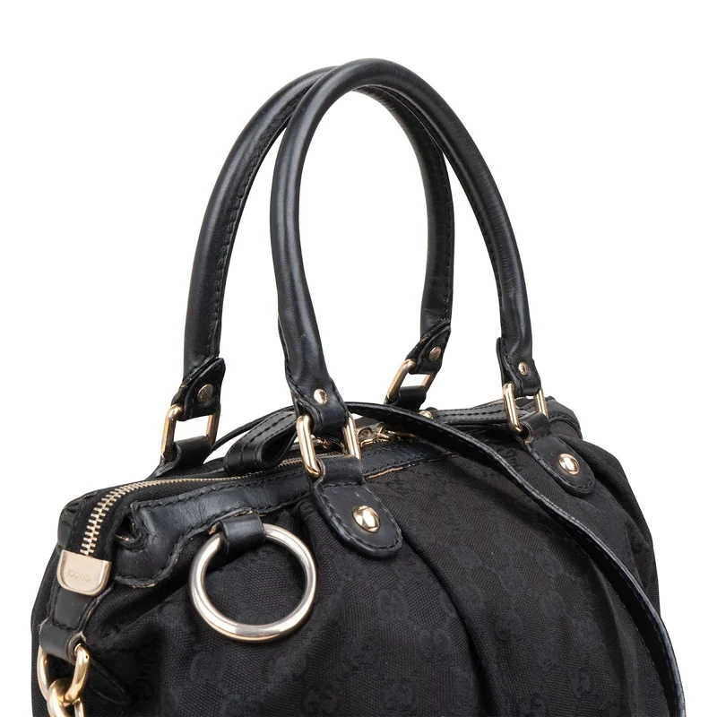 Gucci Monogram GG Canvas Sukey Satchel Handbag