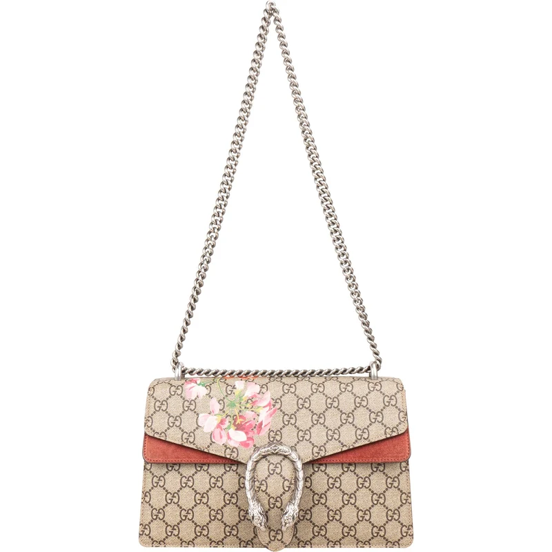 Gucci Monogram GG Supreme Floral Print Dionysus Shoulder Bag