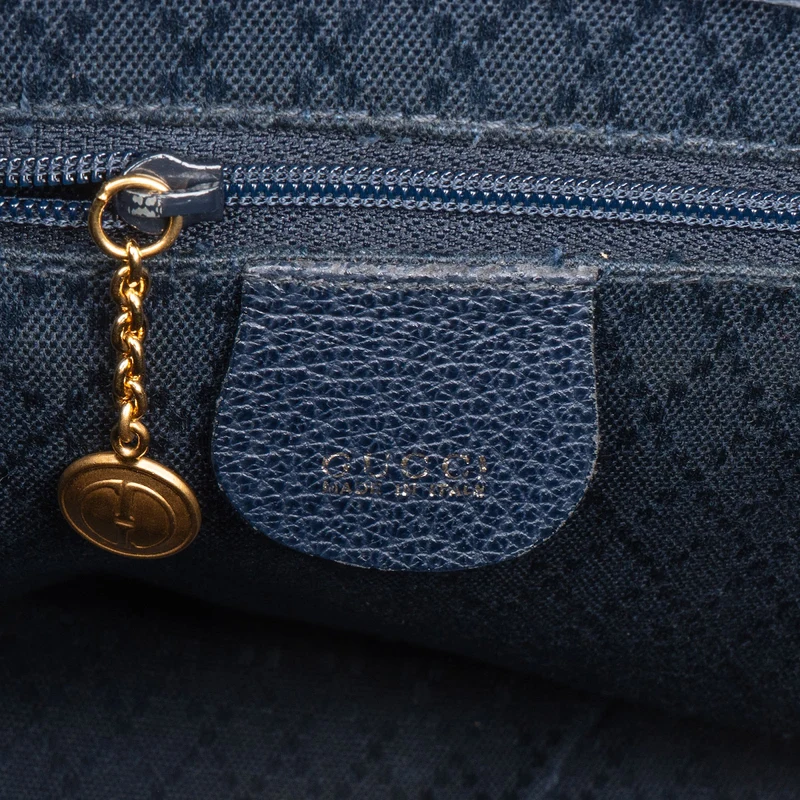 Gucci Suede Bamboo Handle Small Tote Handbag