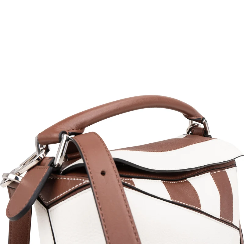 Loewe Striped Leather Puzzle Handbag