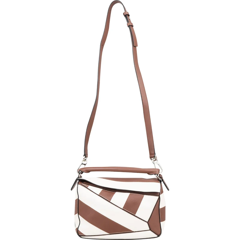 Loewe Striped Leather Puzzle Handbag