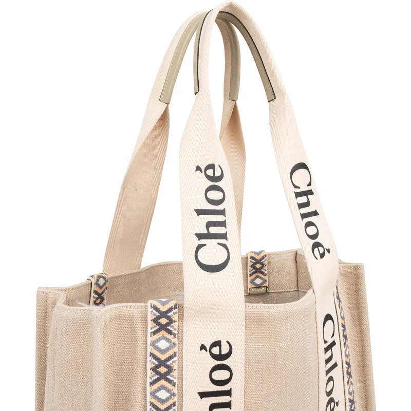 Chloé Canvas Medium Woody Medium Shoulder Bag