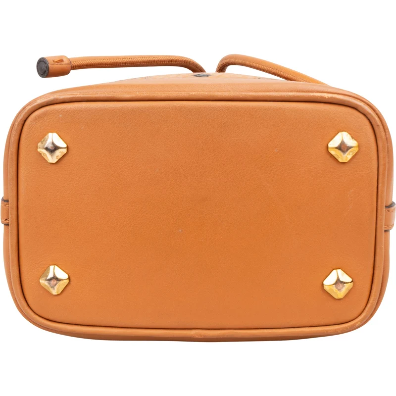 MCM Monogram Visetos Mini Drawstring Bucket Crossbody Bag