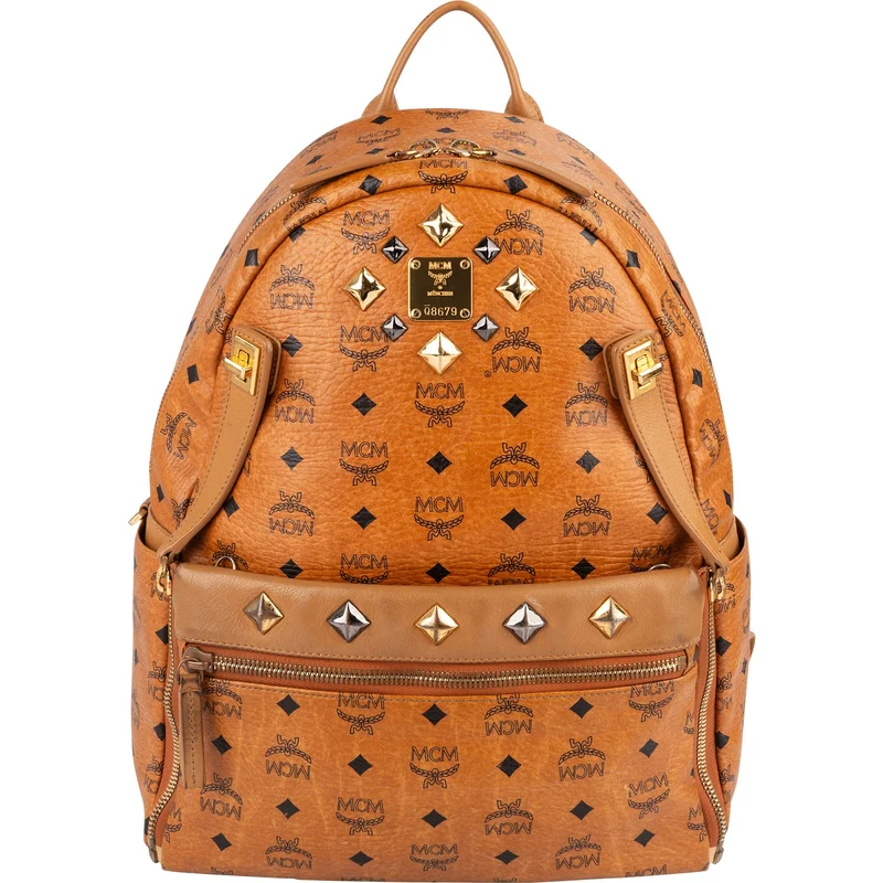 MCM Monogram Visetos Studded 2 in 1 Bag Backpack