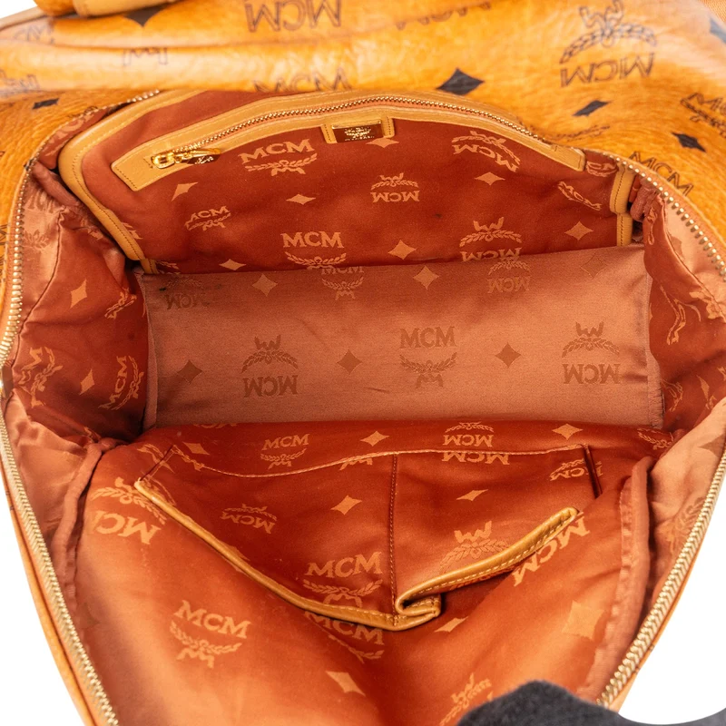 MCM Monogram Visetos Studded 2 in 1 Bag Backpack