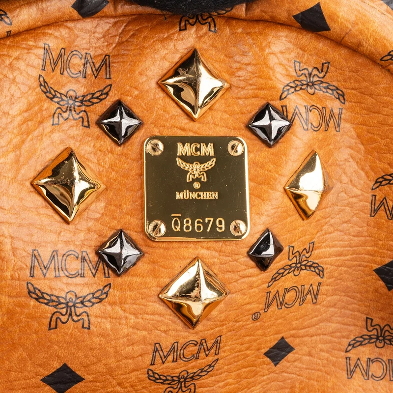 MCM Monogram Visetos Studded 2 in 1 Bag Backpack