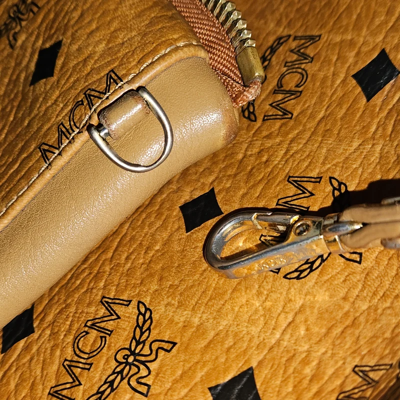 MCM Monogram Visetos Studded 2 in 1 Bag Backpack