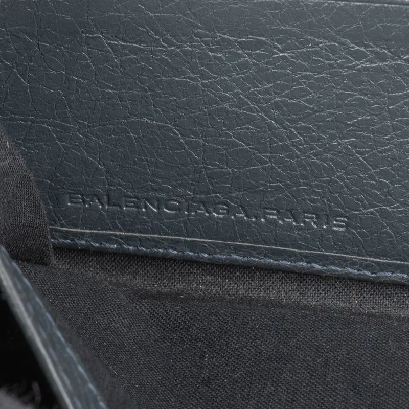 Balenciaga Antracite Arena Leather Classic City Zip Around Wallet
