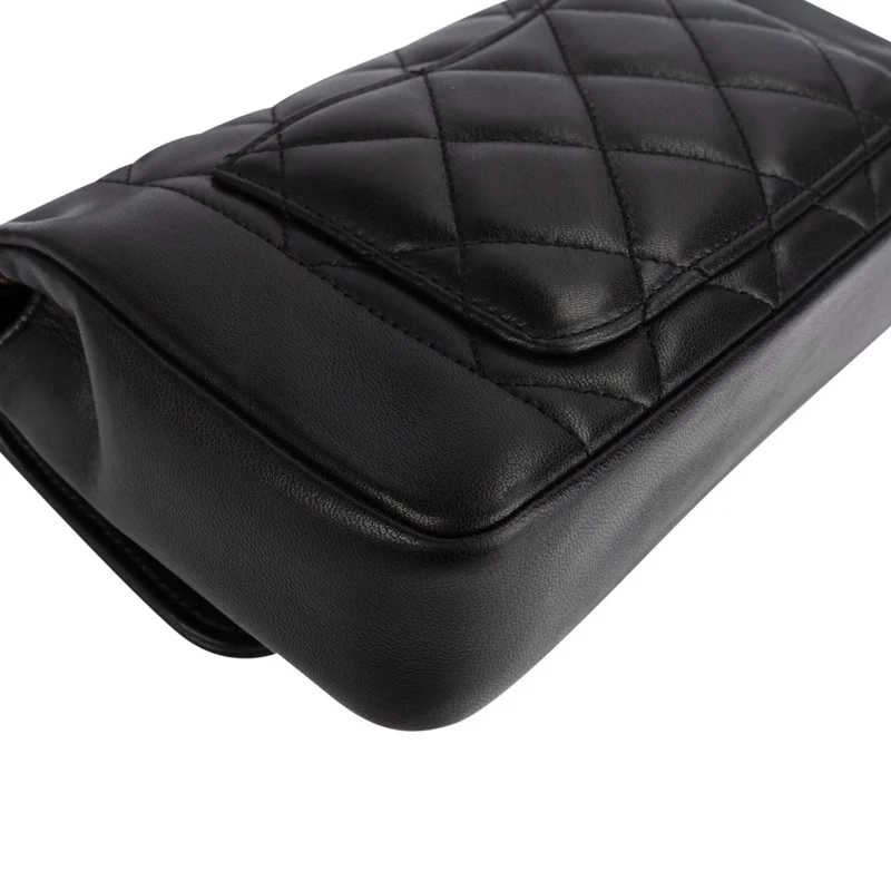 Chanel Quilted Lambskin Diana New Collection Single Flap Crossbody Bag
