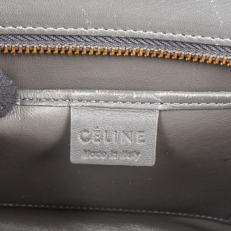 Céline Grey Leather Luggage Handbag