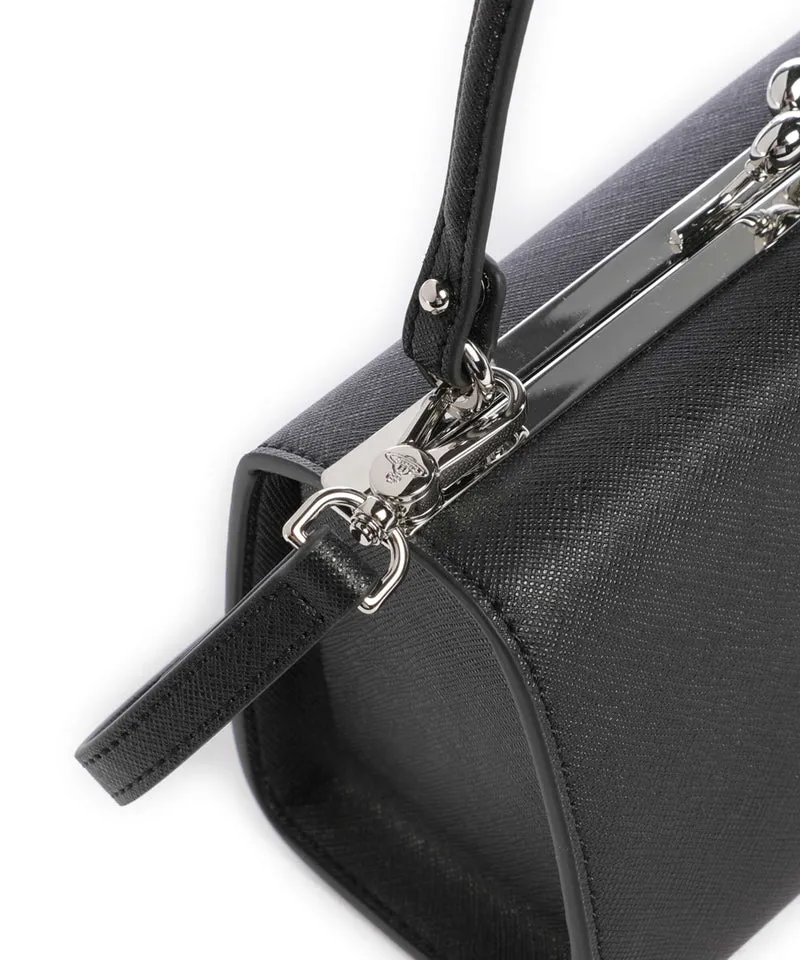 Vivienne Westwood Doll Frame Saffiano XL Handtasche black