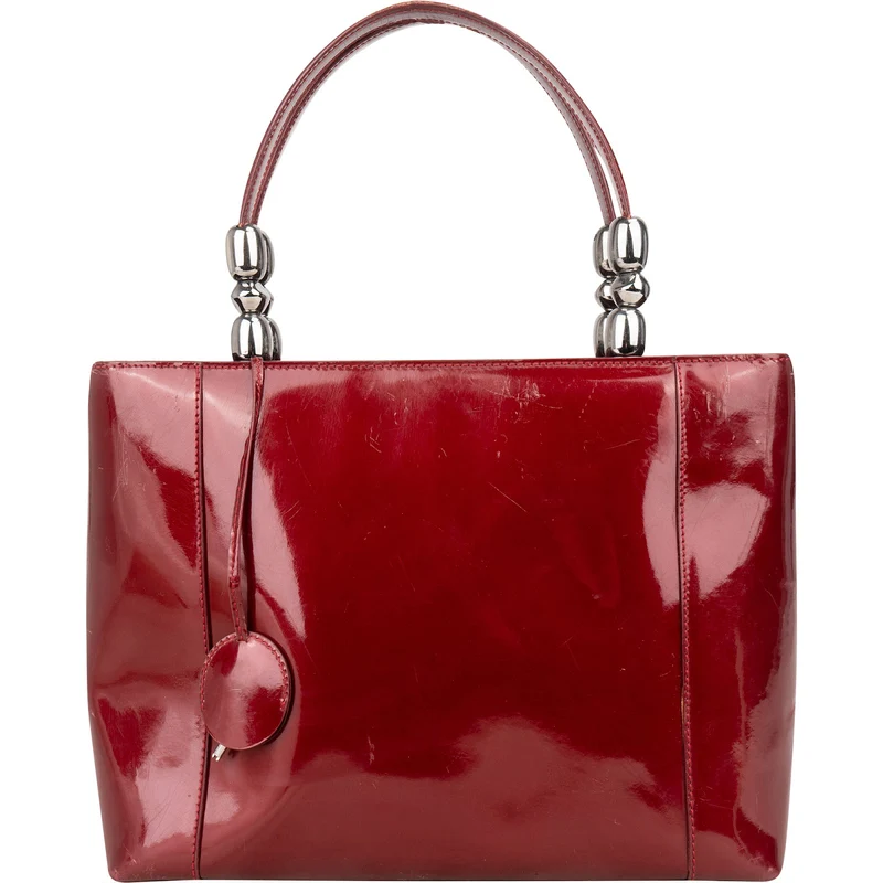 Christian Dior Red Patent Leather Malice Handbag