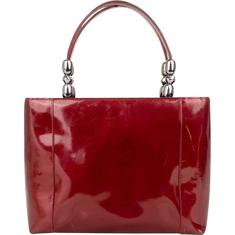 Christian Dior Red Patent Leather Malice Handbag