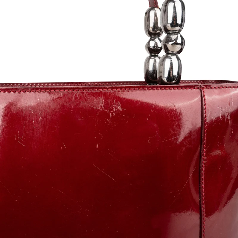 Christian Dior Red Patent Leather Malice Handbag