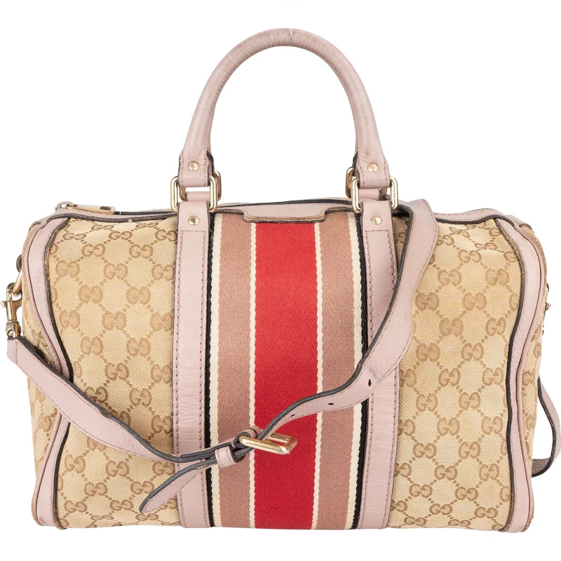 Gucci Monogram GG Canvas Boston Handbag