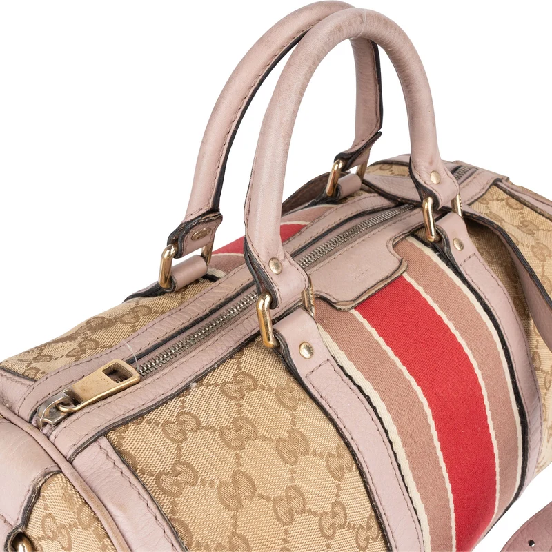 Gucci Monogram GG Canvas Boston Handbag
