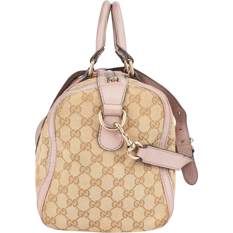 Gucci Monogram GG Canvas Boston Handbag