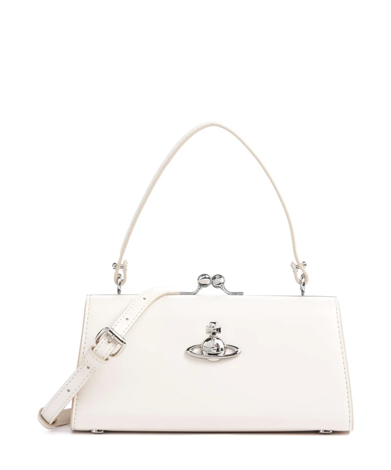 Vivienne Westwood Doll Frame Smooth XL Handtasche white
