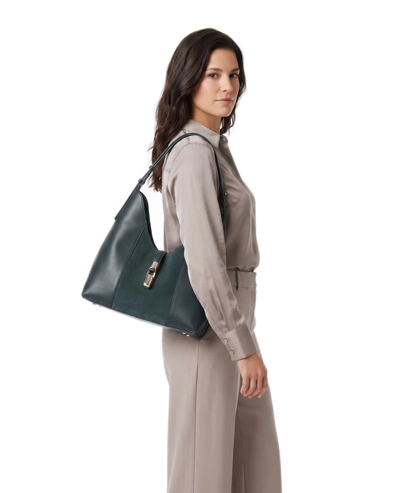 Furla Goccia M Beuteltasche toni dark forest