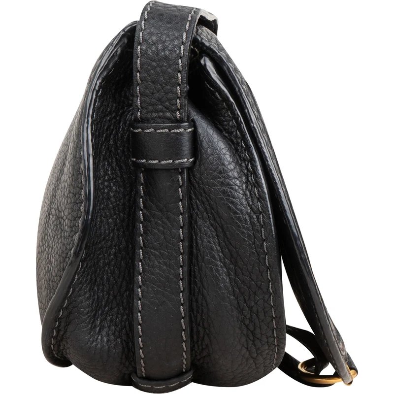 Chloé Grained Calfskin Marcie Mini Saddle Crossbody Bag