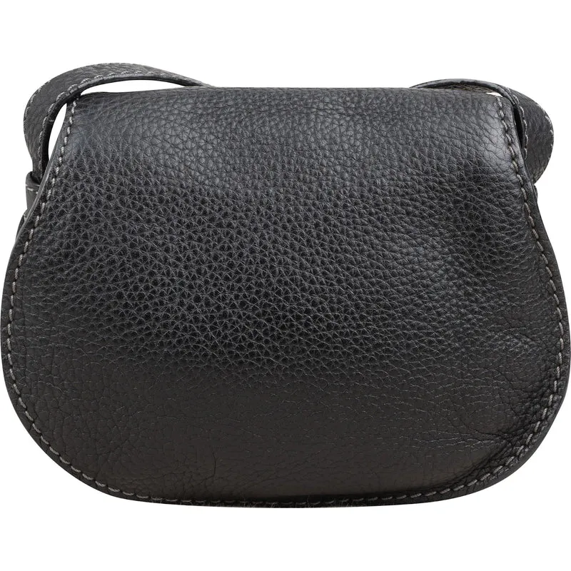 Chloé Grained Calfskin Marcie Mini Saddle Crossbody Bag