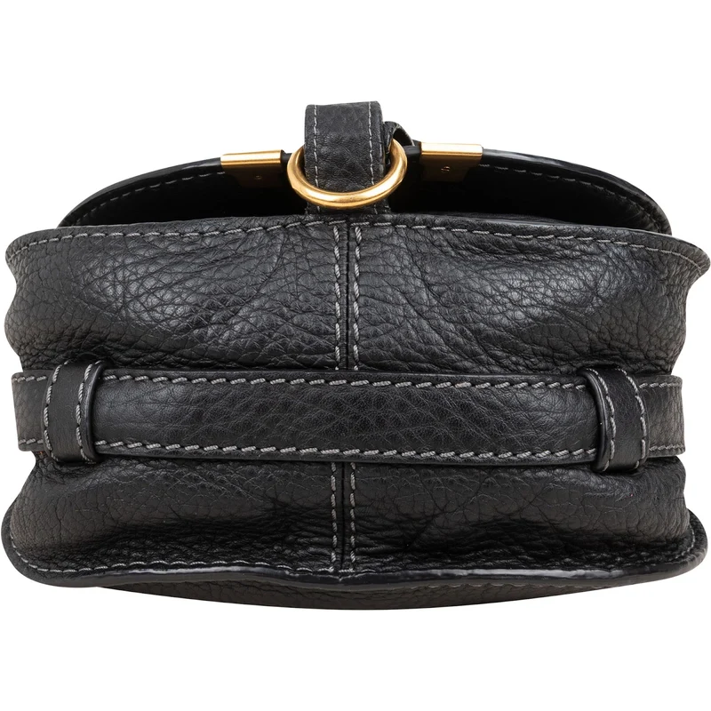 Chloé Grained Calfskin Marcie Mini Saddle Crossbody Bag