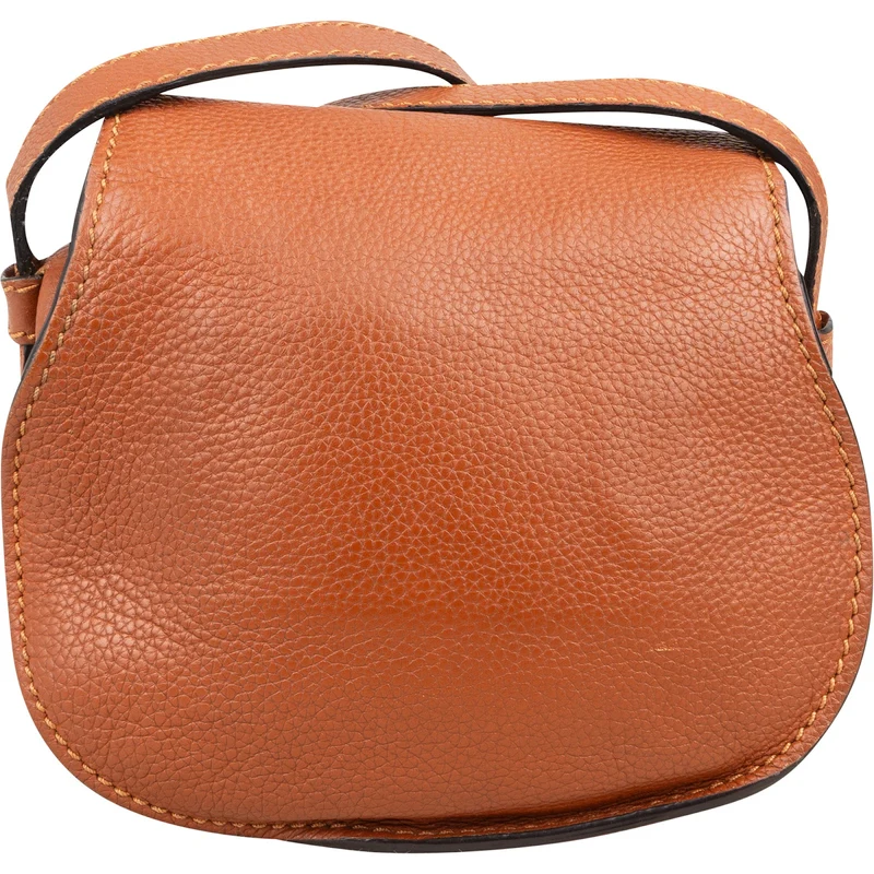 Chloé Grained Calfskin Marcie Mini Saddle Crossbody Bag