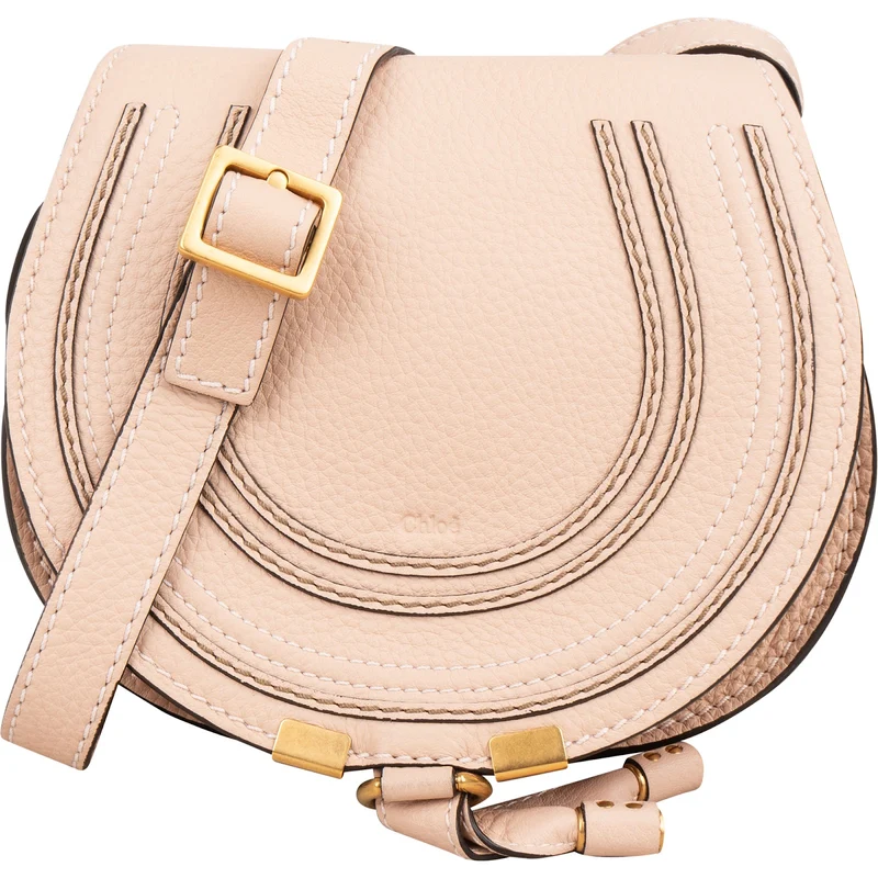 Chloé Grained Calfskin Marcie Mini Saddle Crossbody Bag