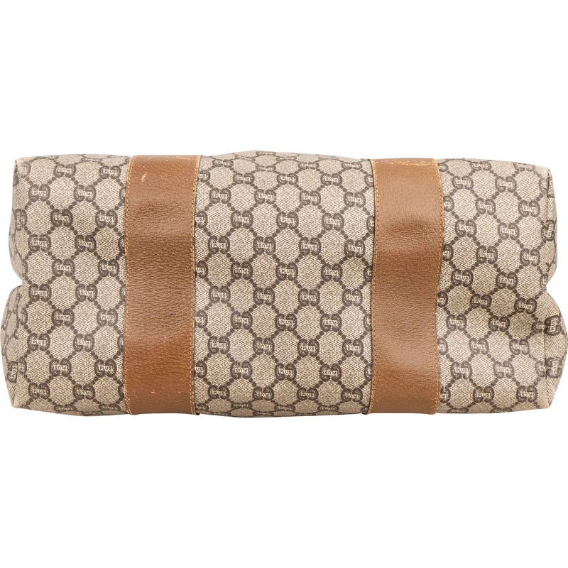 Gucci Monogram GG Supreme Canvas Vintage Large Web Shopper Shoulder Bag