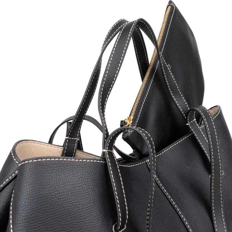 Polène Grained Leather Cyme Tote Handbag