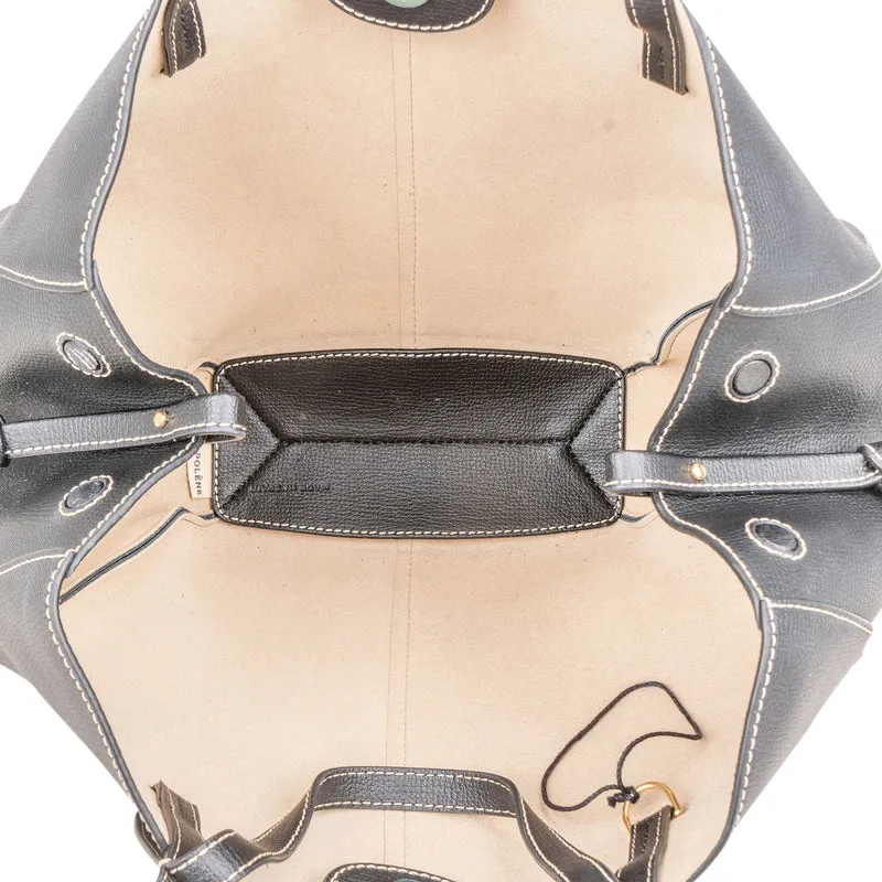 Polène Grained Leather Cyme Tote Handbag
