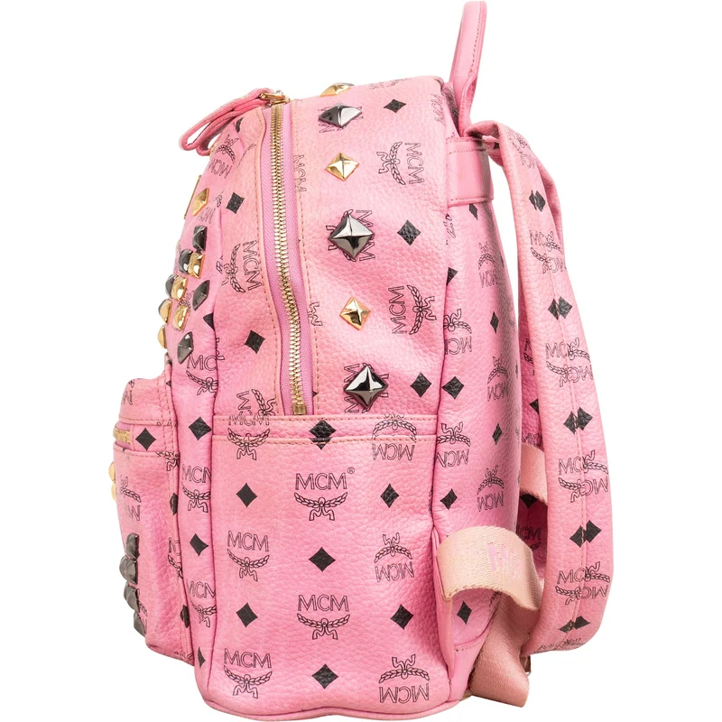 MCM Monogram Visetos Small Stark Studded Backpack