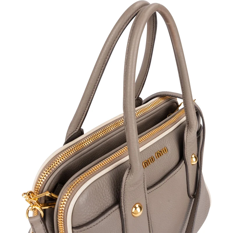Miu Miu Vitello Daino Leather Bauletto Handbag