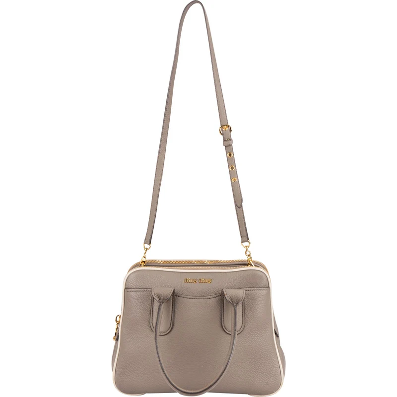 Miu Miu Vitello Daino Leather Bauletto Handbag
