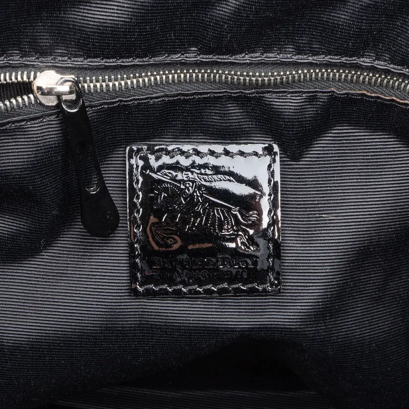 Burberry Nova-Check Studded Knight Hobo Handbag